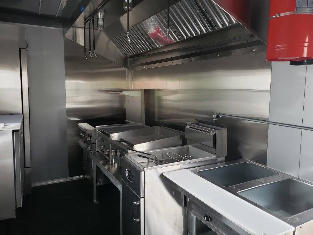1014-8.5x18-black-orange-concession-food-vending-trailer-with-appliances-5.jpg 8.5x18 Black & Orange Concession Food Vending Trailer with Appliances