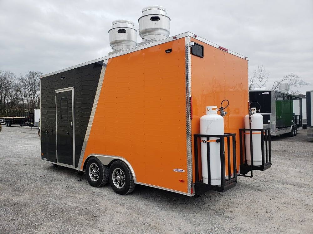 1014-8.5x18-black-orange-concession-food-vending-trailer-with-appliances-6.jpg 8.5x18 Black & Orange Concession Food Vending Trailer with Appliances