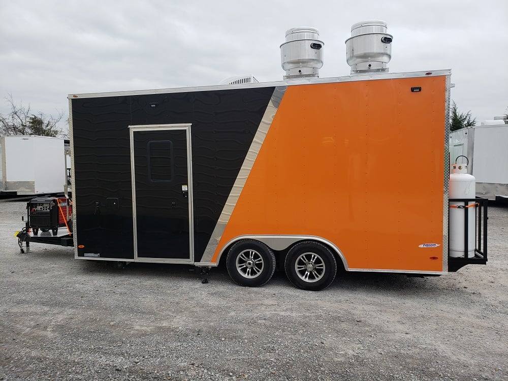 1014-8.5x18-black-orange-concession-food-vending-trailer-with-appliances-9.jpg 8.5x18 Black & Orange Concession Food Vending Trailer with Appliances