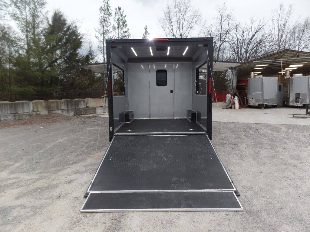 8.5x24 Charcoal Gray with Blackout Trim Pkg Food Trailer Catering Event Concession