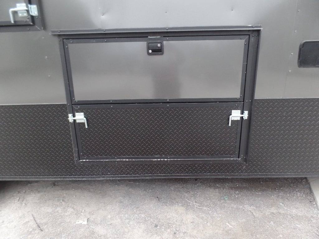 8.5x24 Charcoal Gray with Blackout Trim Pkg Food Trailer Catering Event Concession
