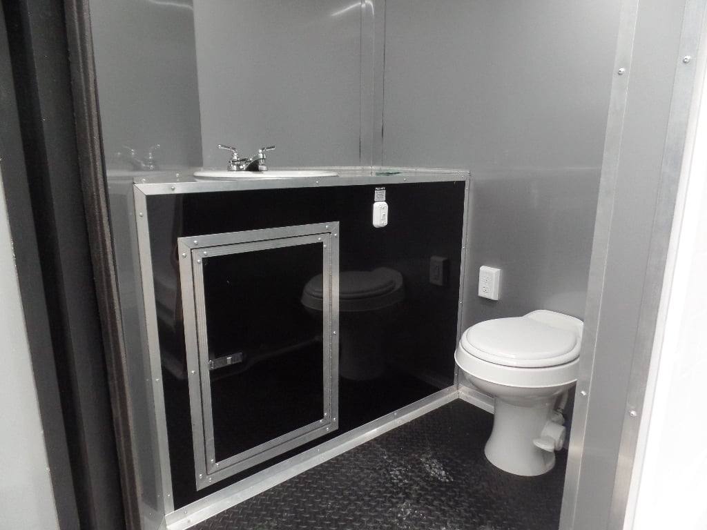 8.5x24 Charcoal Gray with Blackout Trim Pkg Food Trailer Catering Event Concession