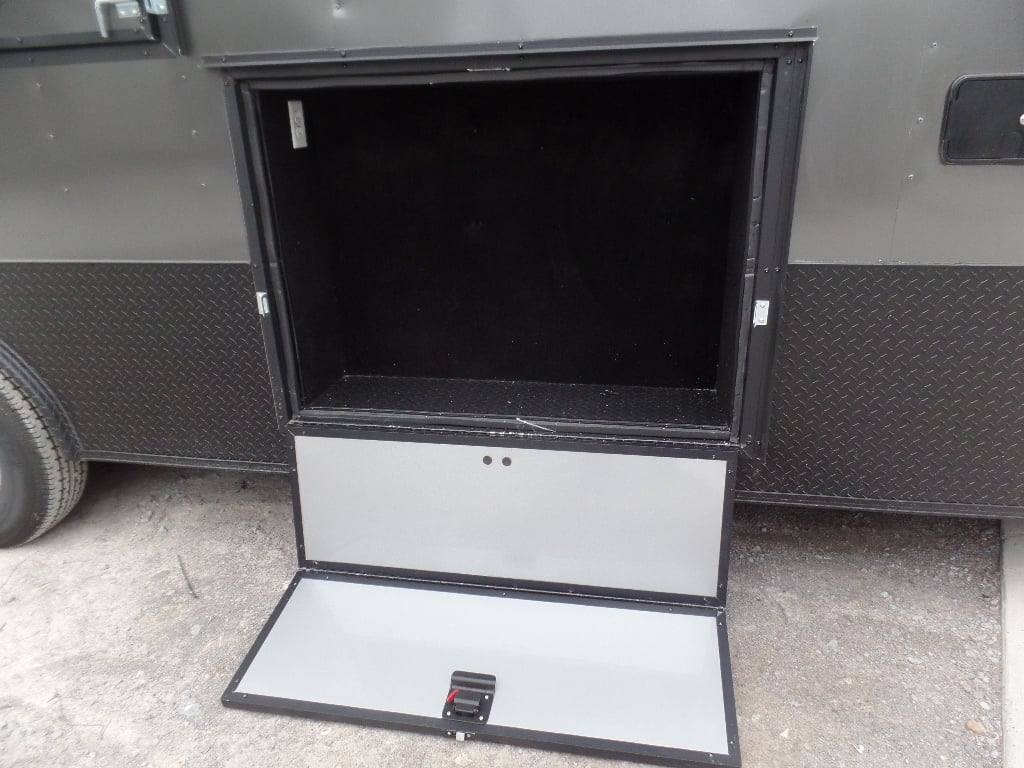 8.5x24 Charcoal Gray with Blackout Trim Pkg Food Trailer Catering Event Concession