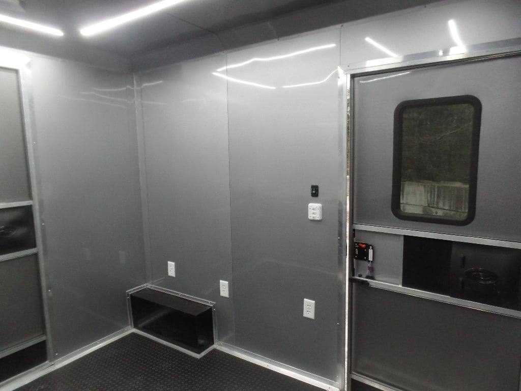 8.5x24 Charcoal Gray with Blackout Trim Pkg Food Trailer Catering Event Concession