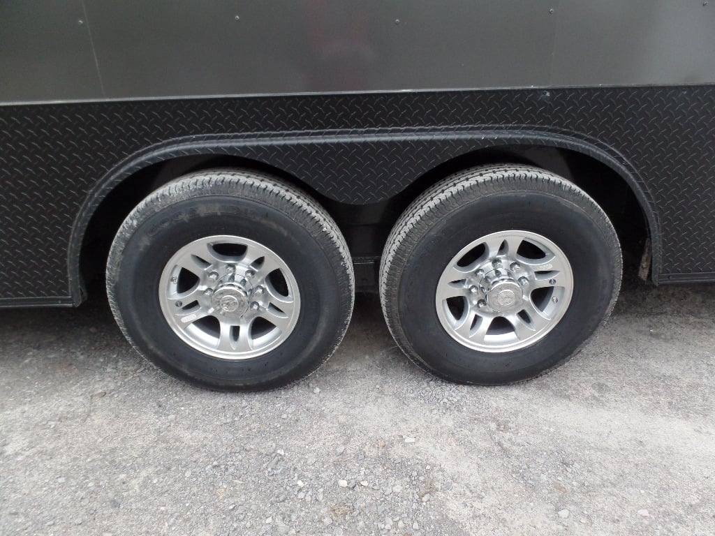 8.5x24 Charcoal Gray with Blackout Trim Pkg Food Trailer Catering Event Concession