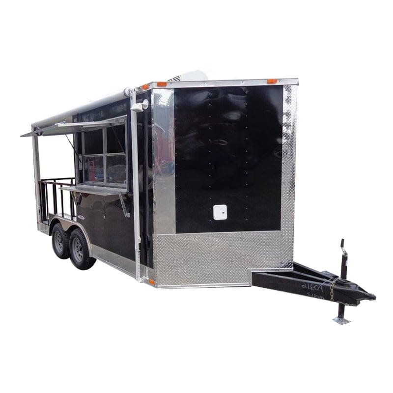 1018-bbq-concession-trailer-8-x14-black-food-smoker-vending-1.jpg BBQ Concession Trailer 8'x14' Black - Food Smoker Vending