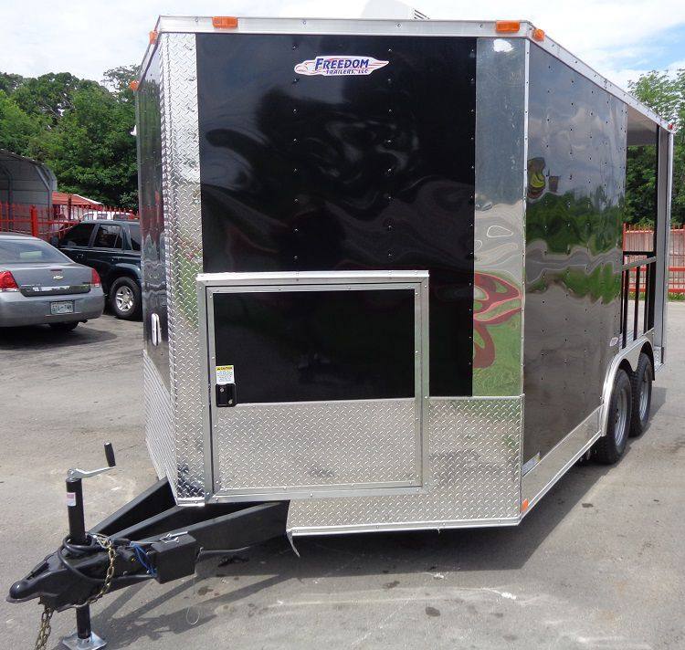 1018-bbq-concession-trailer-8-x14-black-food-smoker-vending-14.jpg BBQ Concession Trailer 8'x14' Black - Food Smoker Vending