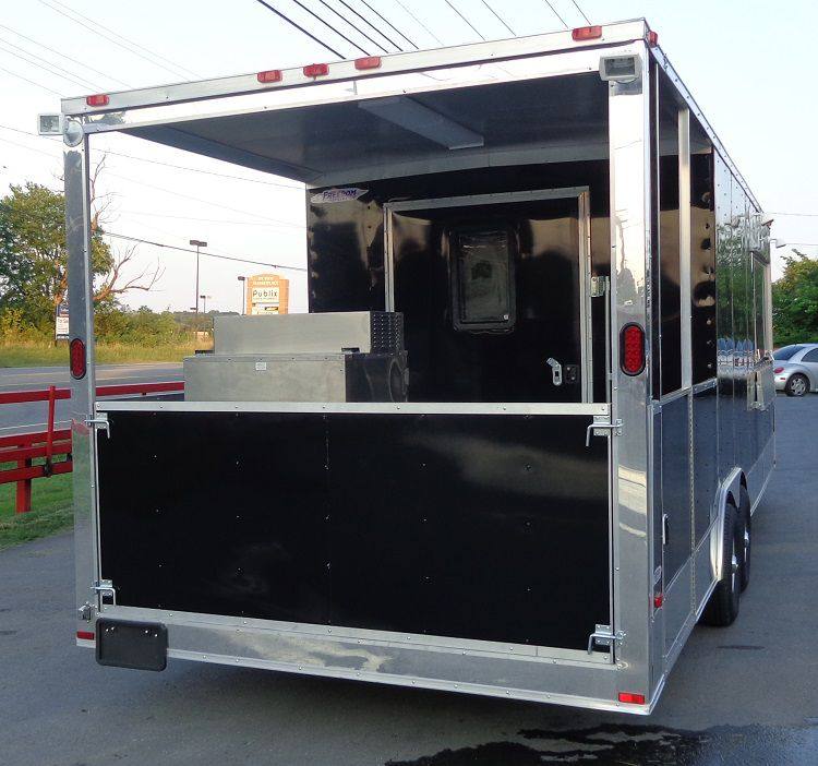 BBQ Concession Trailer 8.5' x 26' Black BBQ Catering Smoker Vending