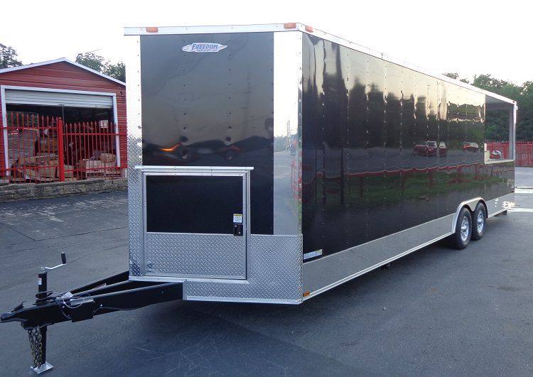 BBQ Concession Trailer 8.5' x 26' Black BBQ Catering Smoker Vending