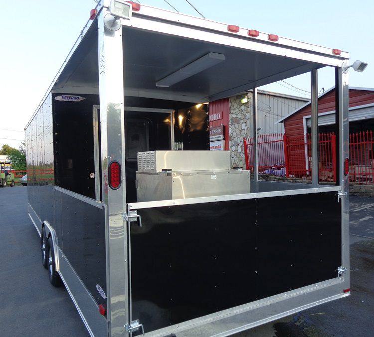 BBQ Concession Trailer 8.5' x 26' Black BBQ Catering Smoker Vending