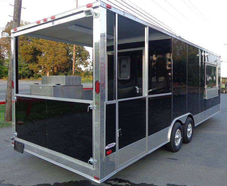 BBQ Concession Trailer 8.5' x 26' Black BBQ Catering Smoker Vending