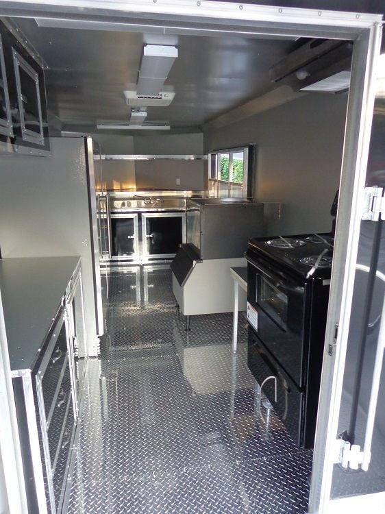 BBQ Concession Trailer 8.5' x 26' Black BBQ Catering Smoker Vending