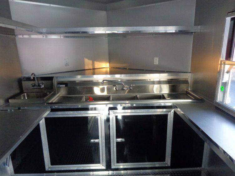 BBQ Concession Trailer 8.5' x 26' Black BBQ Catering Smoker Vending
