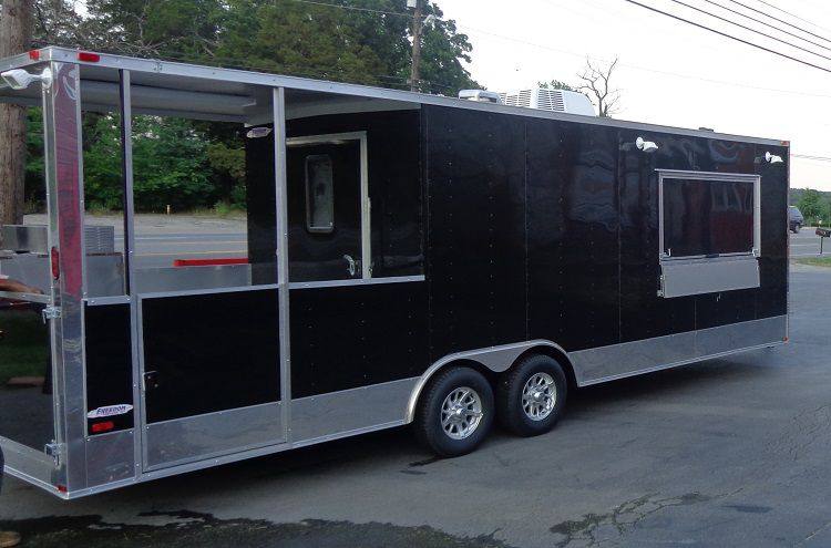 BBQ Concession Trailer 8.5' x 26' Black BBQ Catering Smoker Vending