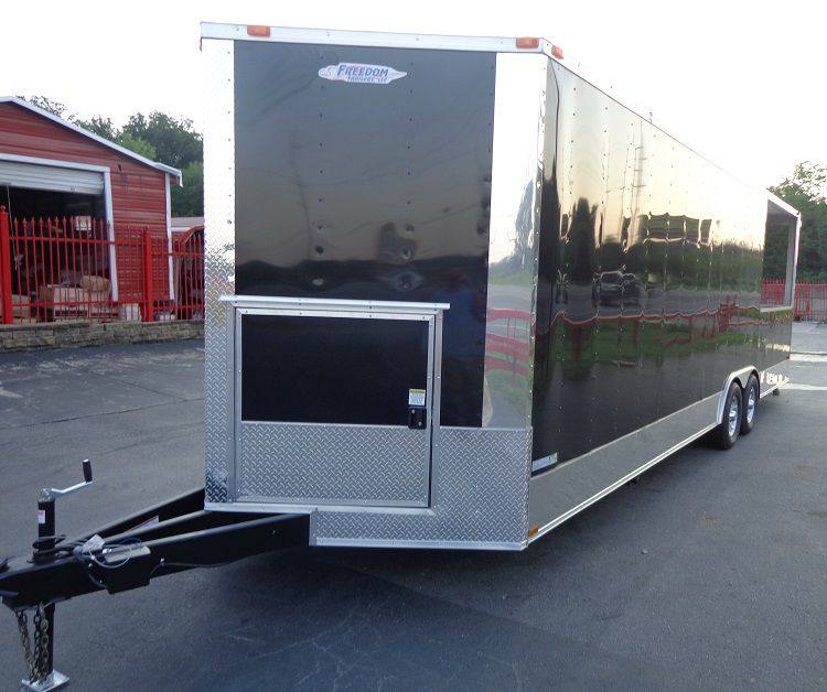 BBQ Concession Trailer 8.5' x 26' Black BBQ Catering Smoker Vending