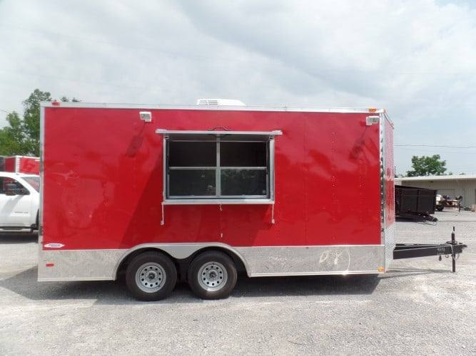 102-8.5-x-16-concession-food-trailer-red-event-catering-14.jpg 8.5' x 16' Concession Food Trailer Red Event Catering
