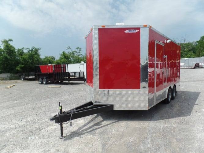102-8.5-x-16-concession-food-trailer-red-event-catering-18.jpg 8.5' x 16' Concession Food Trailer Red Event Catering