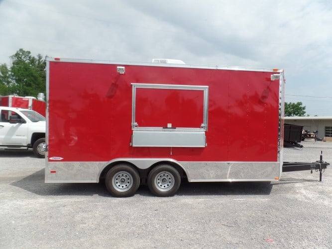 102-8.5-x-16-concession-food-trailer-red-event-catering-5.jpg 8.5' x 16' Concession Food Trailer Red Event Catering