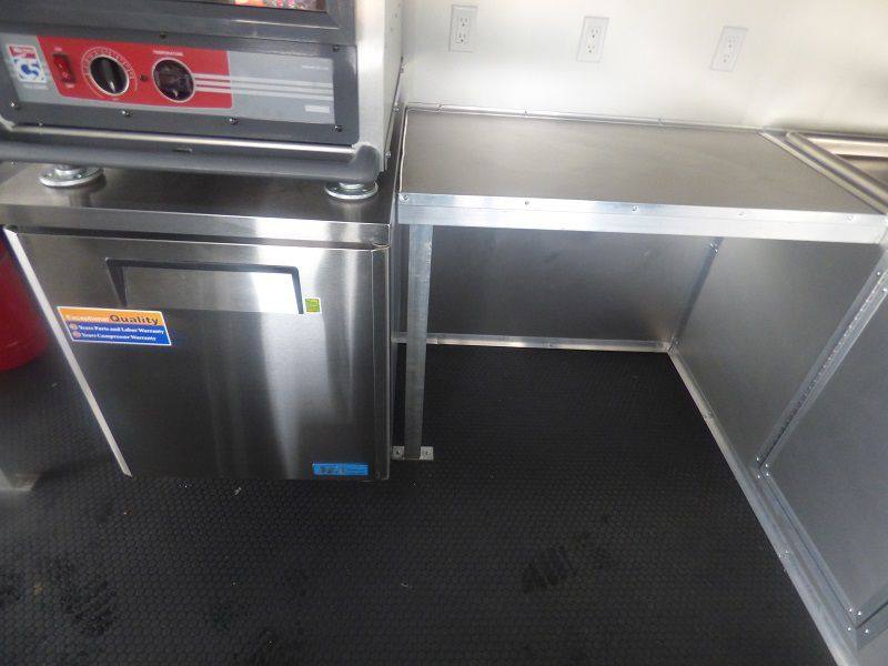 BBQ Concession Trailer 8.5' x 26' Red and Black With BBQ Smoker Porch and Restroom