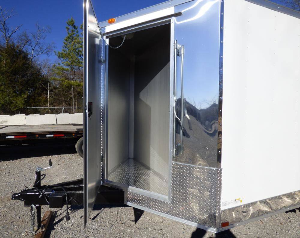 1021-bbq-concession-trailer-8.5-x24-white-smoker-event-enclosed-kitchen-13.jpg BBQ Concession Trailer 8.5'x24' White - Smoker Event Enclosed Kitchen