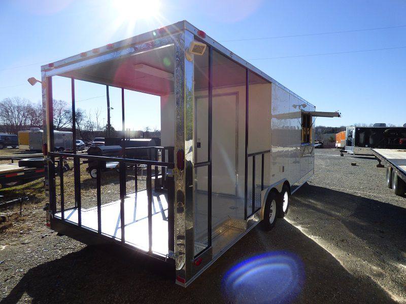 1021-bbq-concession-trailer-8.5-x24-white-smoker-event-enclosed-kitchen-24.jpg BBQ Concession Trailer 8.5'x24' White - Smoker Event Enclosed Kitchen