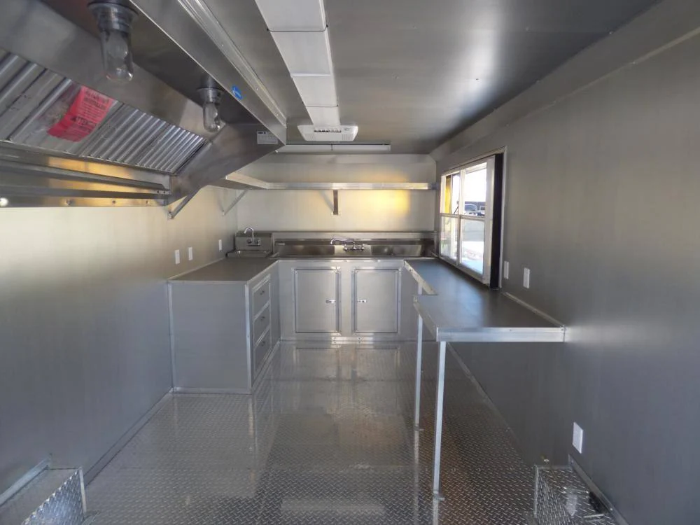 1021-bbq-concession-trailer-8.5-x24-white-smoker-event-enclosed-kitchen-25.webp BBQ Concession Trailer 8.5'x24' White - Smoker Event Enclosed Kitchen