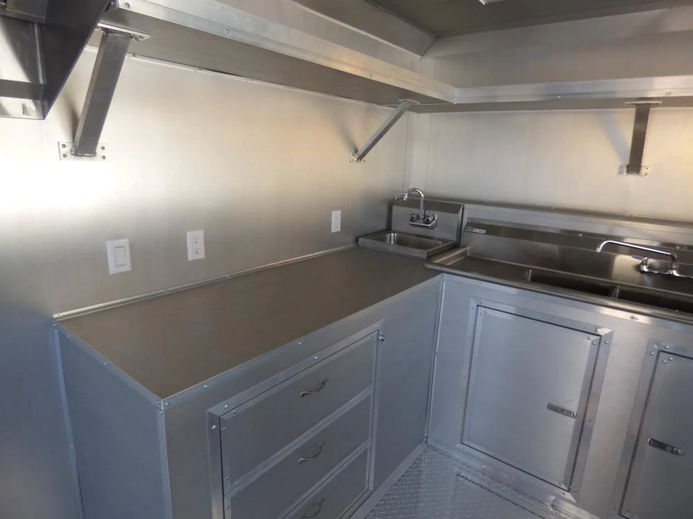 1021-bbq-concession-trailer-8.5-x24-white-smoker-event-enclosed-kitchen-32.webp BBQ Concession Trailer 8.5'x24' White - Smoker Event Enclosed Kitchen