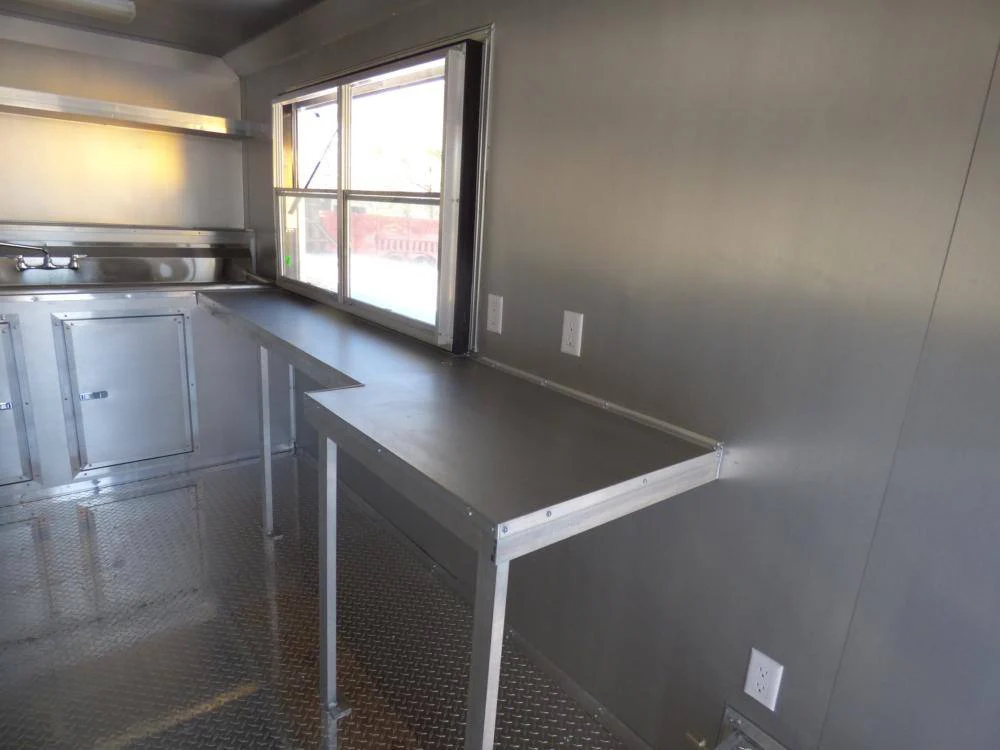 1021-bbq-concession-trailer-8.5-x24-white-smoker-event-enclosed-kitchen-34.webp BBQ Concession Trailer 8.5'x24' White - Smoker Event Enclosed Kitchen