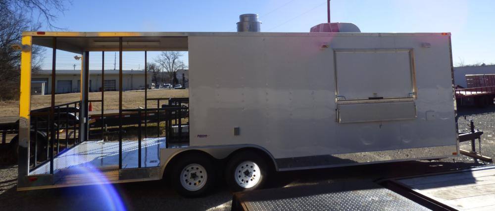 1021-bbq-concession-trailer-8.5-x24-white-smoker-event-enclosed-kitchen-7.jpg BBQ Concession Trailer 8.5'x24' White - Smoker Event Enclosed Kitchen