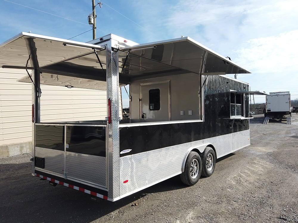1022-black-8.5-x-24-porch-style-concession-food-trailer-1.jpg Black 8.5 X 24' Porch Style Concession Food Trailer