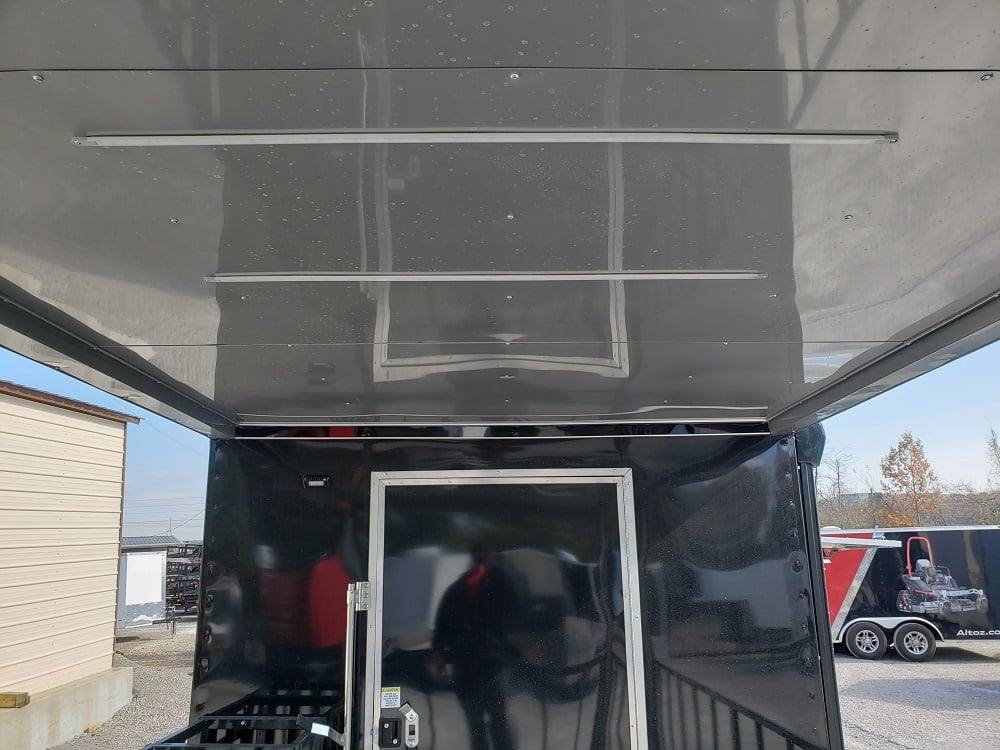 1023-black-8.5-x-28-bbq-porch-concession-food-trailer-13.jpg Black 8.5' x 28' BBQ Porch Concession Food Trailer