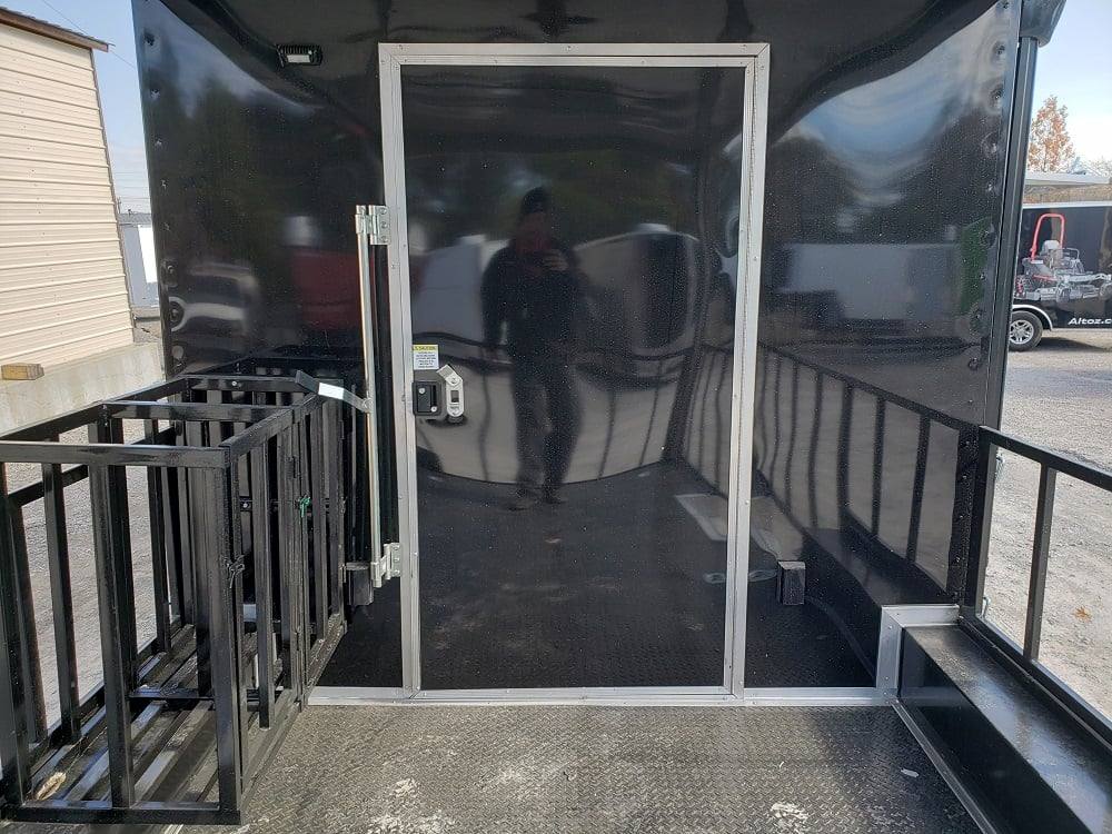 1023-black-8.5-x-28-bbq-porch-concession-food-trailer-20.jpg Black 8.5' x 28' BBQ Porch Concession Food Trailer