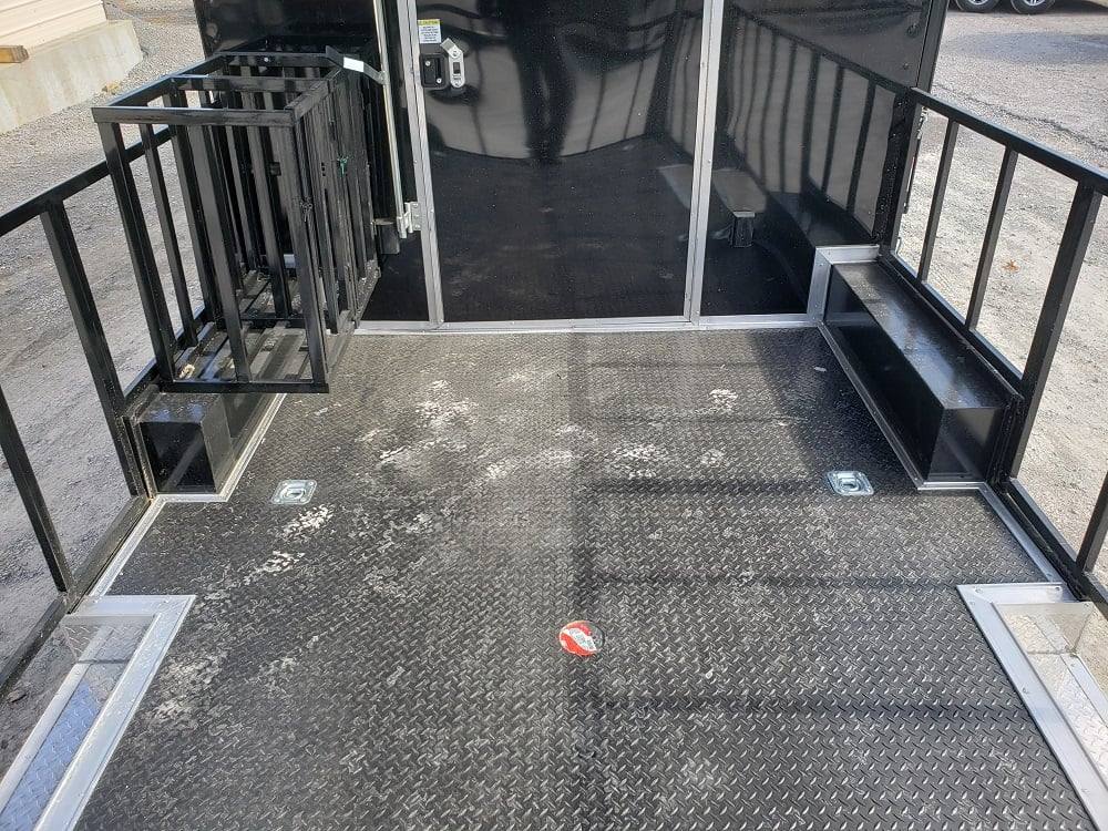 1023-black-8.5-x-28-bbq-porch-concession-food-trailer-21.jpg Black 8.5' x 28' BBQ Porch Concession Food Trailer