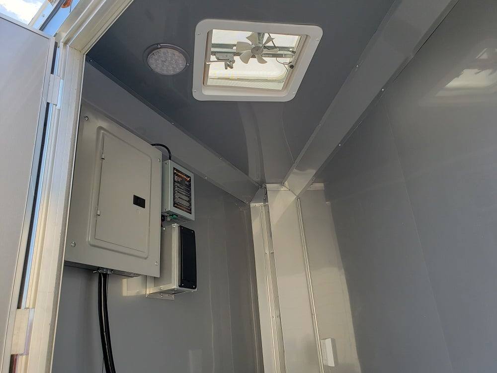 1023-black-8.5-x-28-bbq-porch-concession-food-trailer-25.jpg Black 8.5' x 28' BBQ Porch Concession Food Trailer