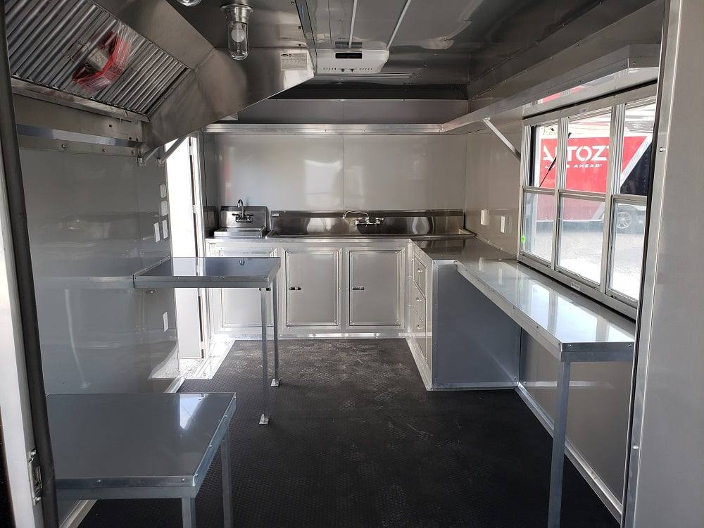 1023-black-8.5-x-28-bbq-porch-concession-food-trailer-27.jpg Black 8.5' x 28' BBQ Porch Concession Food Trailer