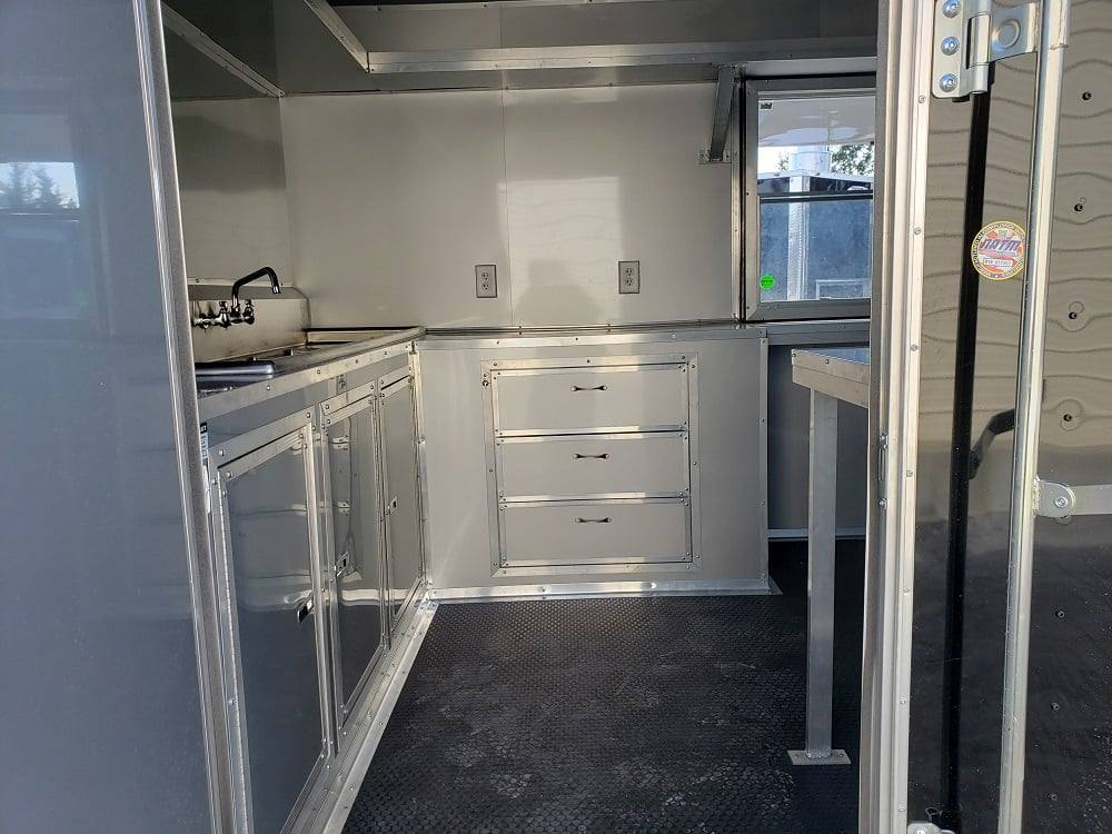 1023-black-8.5-x-28-bbq-porch-concession-food-trailer-3.jpg Black 8.5' x 28' BBQ Porch Concession Food Trailer