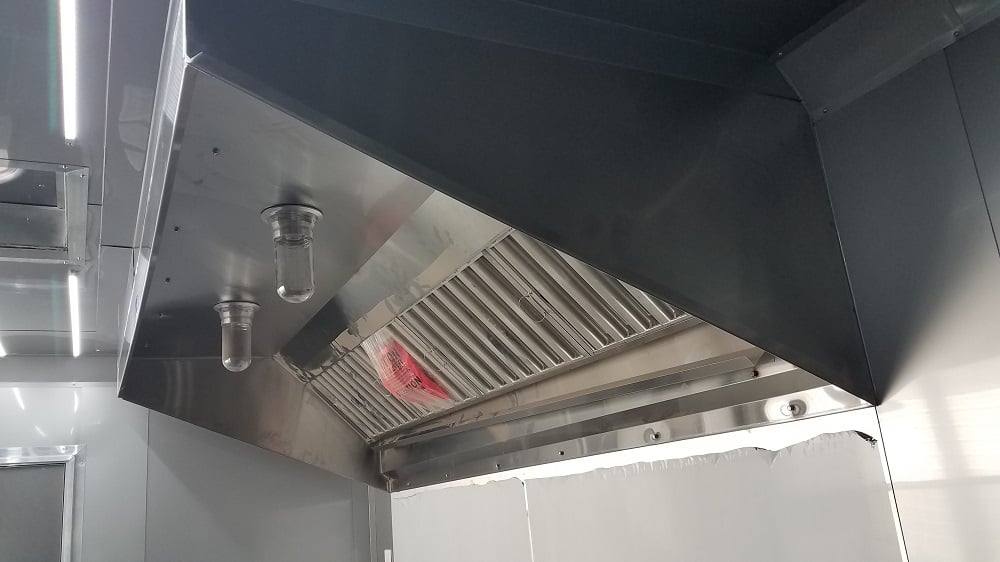 Black 8.5x25 BBQ Porch Style Concession Food Trailer