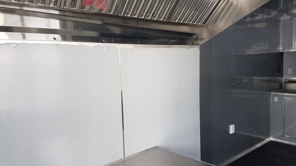 Black 8.5x25 BBQ Porch Style Concession Food Trailer