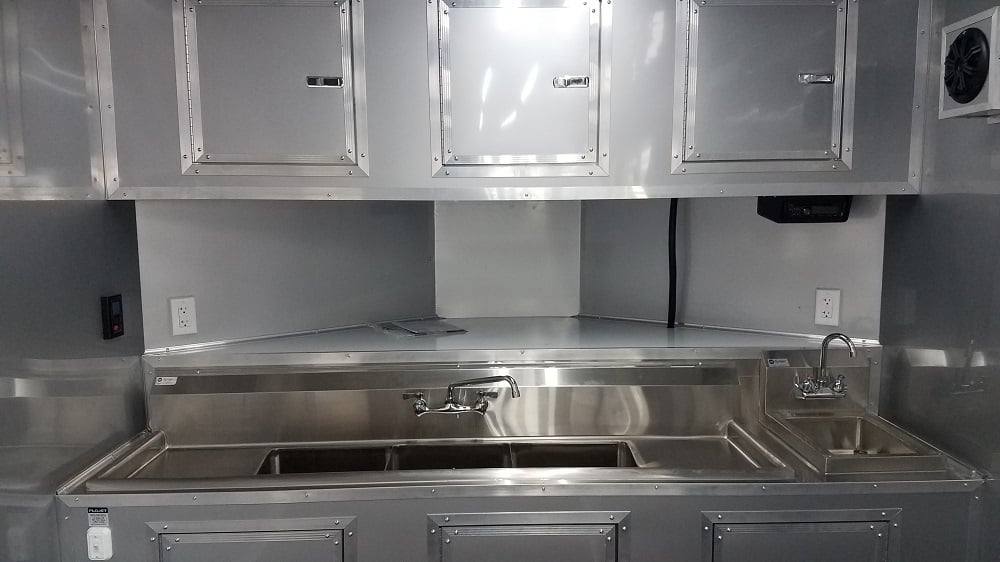 Black 8.5x25 BBQ Porch Style Concession Food Trailer
