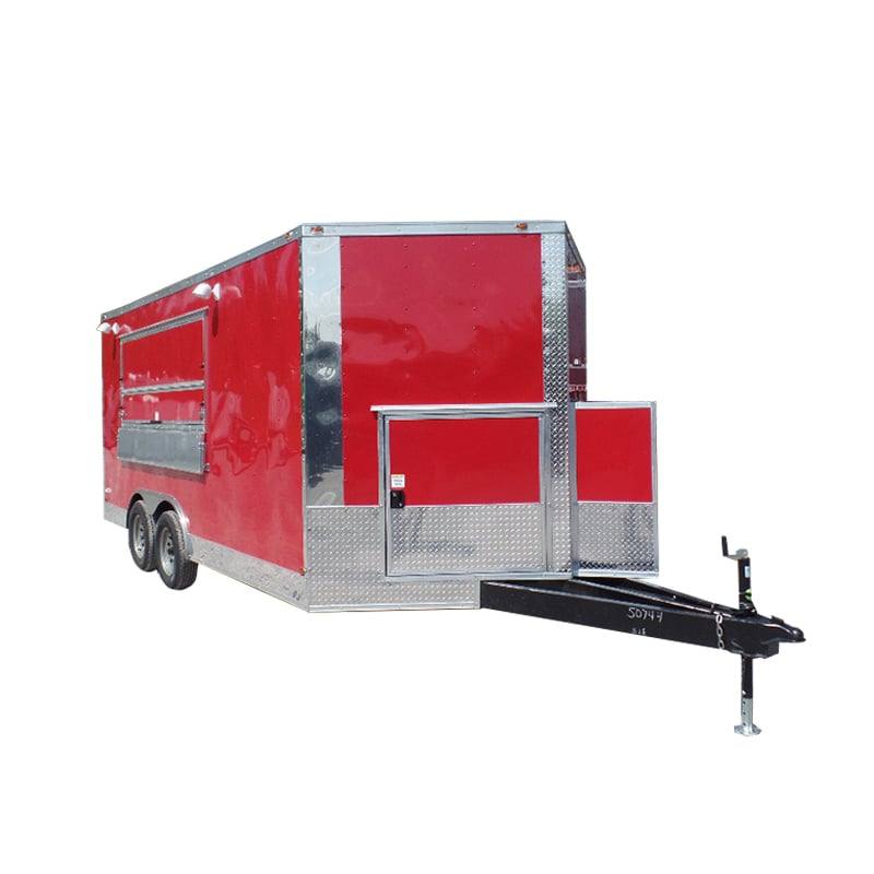103-8.5-x-16-concession-food-trailer-red-event-catering-1.jpg 8.5' x 16' Concession Food Trailer Red Event Catering
