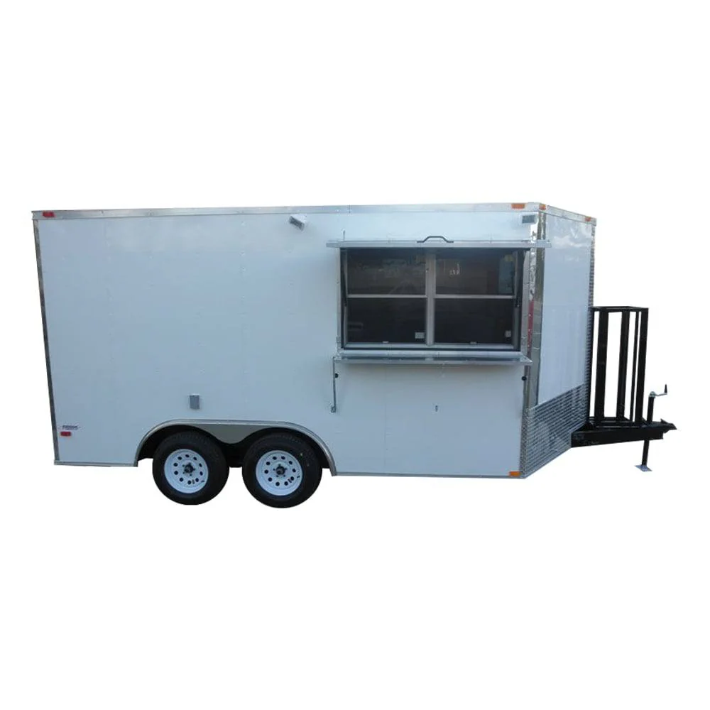 1032-concession-food-trailer-8.5-x-14-white-and-features-vent-hood-1.webp Concession Food Trailer - 8.5' x 14' - White and Features Vent Hood
