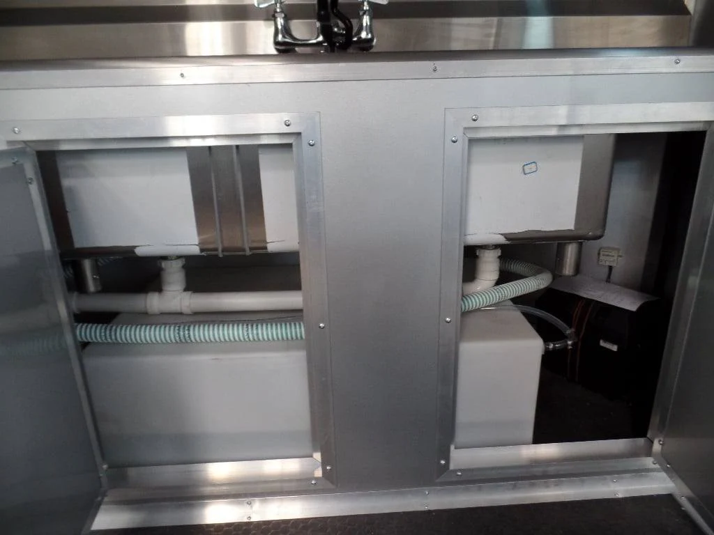 Concession Food Trailer 8.5' x 32 Red/Blue BBQ Event Catering