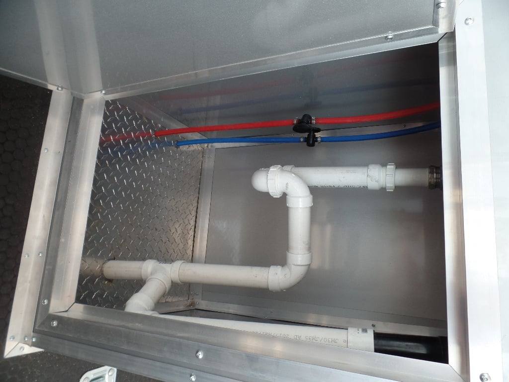 Concession Food Trailer 8.5' x 32 Red/Blue BBQ Event Catering