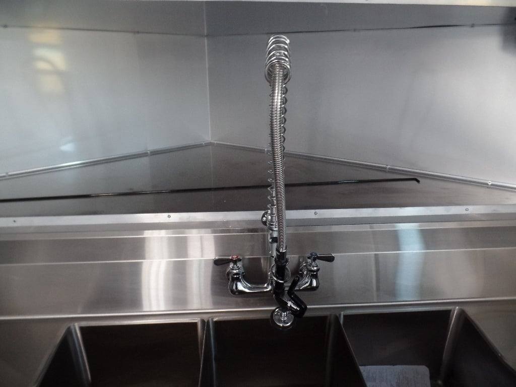 Concession Food Trailer 8.5' x 32 Red/Blue BBQ Event Catering