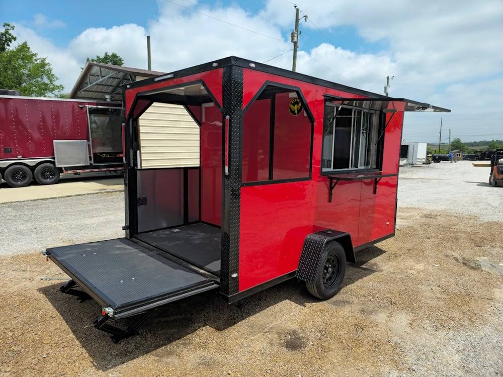 1034-concession-trailer-7-x-12-red-bbq-catering-event-15.jpg Concession Trailer 7 x 12 Red BBQ Catering Event
