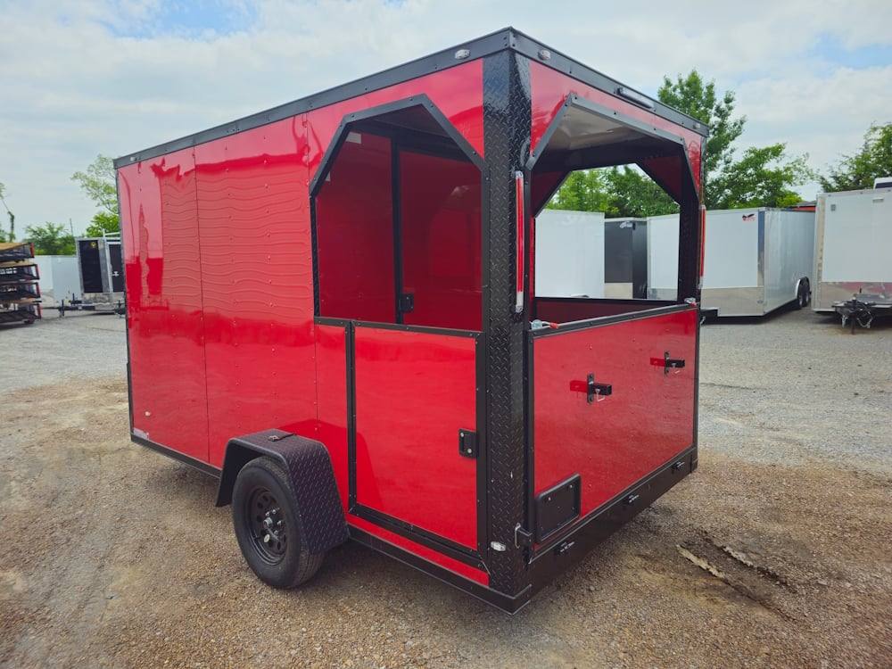 1034-concession-trailer-7-x-12-red-bbq-catering-event-5.jpg Concession Trailer 7 x 12 Red BBQ Catering Event