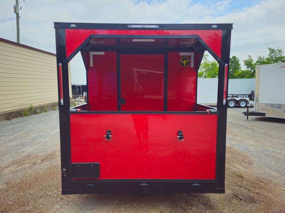 1034-concession-trailer-7-x-12-red-bbq-catering-event-6.jpg Concession Trailer 7 x 12 Red BBQ Catering Event