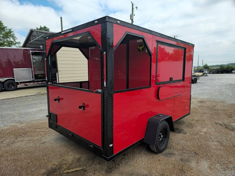 1034-concession-trailer-7-x-12-red-bbq-catering-event-7.jpg Concession Trailer 7 x 12 Red BBQ Catering Event