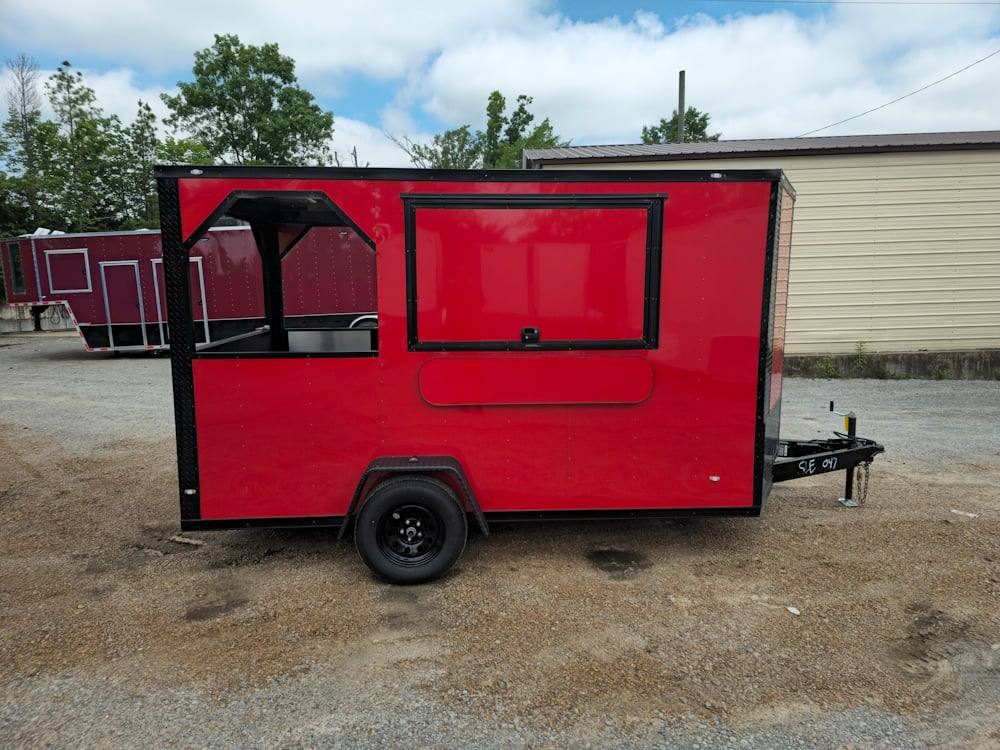1034-concession-trailer-7-x-12-red-bbq-catering-event-8.jpg Concession Trailer 7 x 12 Red BBQ Catering Event