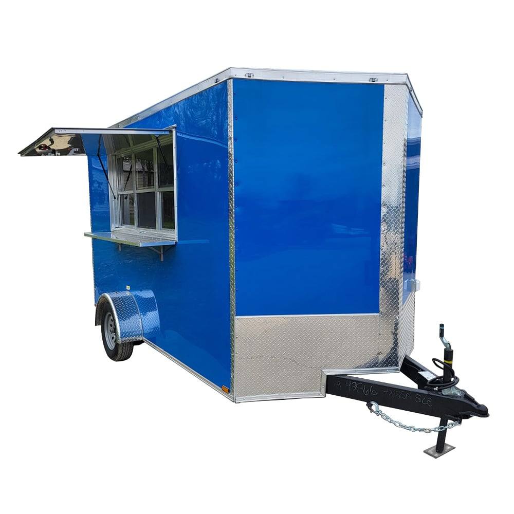 1035-concession-trailer-7-x-12-blue-food-event-catering-1.jpg Concession Trailer 7' X 12' Blue Food Event Catering